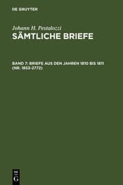 Cover von Johann Heinrich Pestalozzi: Sämtliche Briefe 7