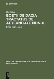 Cover von Boetii de Dacia Tractatus de alternitate mundi