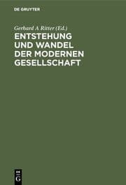 Cover von Entstehung und Wandel der modernen Gesellschaft