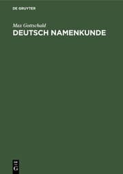 Cover von Deutsch Namenkunde