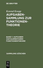 Cover von Aufgaben zur elementaren Funktionentheorie