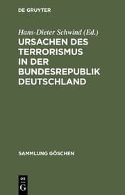Cover von Ursachen des Terrorismus in der Bundesrepublik Deutschland