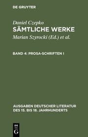 Cover von Prosa-Schriften I