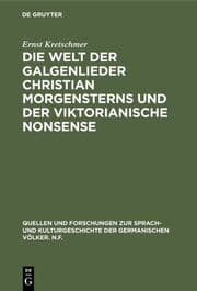 Cover von Die Welt der Galgenlieder Christian Morgensterns und der viktorianische Nonsense