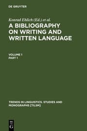 Cover von A Bibliography on Writing and Written Language