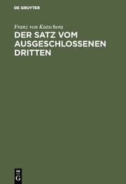 Cover von Der Satz vom ausgeschlossenen Dritten