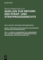 Cover von 1.Lesung: Allgemeiner Teil.Besonderer Teil (Tötung, Abtreibung, Körperverletzung, Beleidigung, Staatsschutzdelikte)