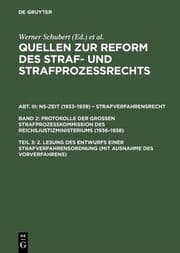 Cover von 2.Lesung des Entwurfs einer Strafverfahrensordnung (mit Ausnahme des Vorverfahrens)