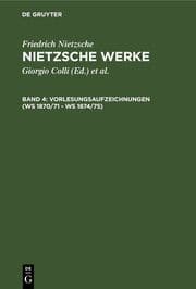 Cover von Vorlesungsaufzeichnungen (WS 1870/71 - WS 1874/75)
