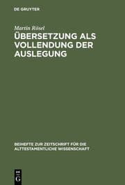 Cover von Übersetzung als Vollendung der Auslegung