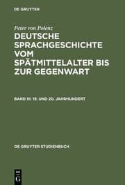 Cover von Deutsche Sprachgeschichte vom Spätmittelalter bis zur Gegenwart III