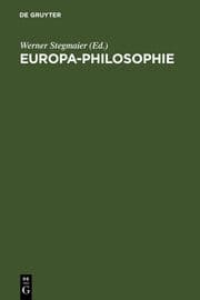 Cover von Europa-Philosophie