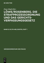Cover von §§ 374-495; EGStPO
