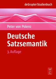 Cover von Deutsche Satzsemantik