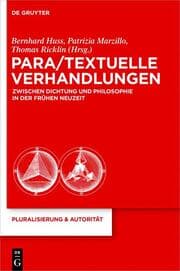 Cover von Para/Textuelle Verhandlungen zwischen Dichtung und Philosophie in der Frühen Neuzeit