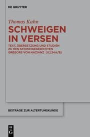 Cover von Schweigen in Versen