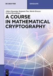 Cover von A Course in Mathematical Cryptography