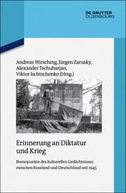 Cover von Erinnerung an Diktatur und Krieg