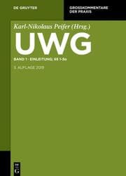 Cover von UWG 1: Einleitung §§ 1-3