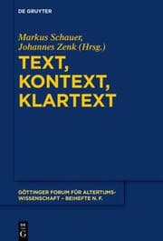 Cover von Text, Kontext, Klartext