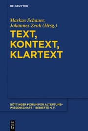 Cover von Text, Kontext, Klartext