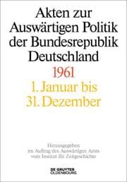 Cover von Akten zur Auswärtigen Politik der Bundesrepublik Deutschland 1961