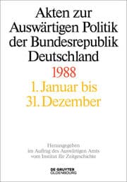 Cover von Akten zur Auswärtigen Politik der Bundesrepublik Deutschland 1988