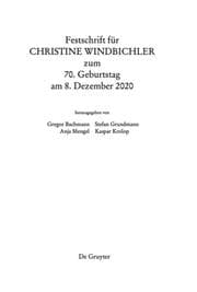 Cover von Festschrift für Christine Windbichler zum 70. Geburtstag am 8. Dezember 2020
