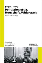 Cover von Politische Justiz, Herrschaft, Widerstand