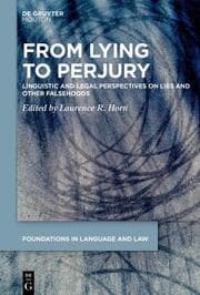 Cover von From Lying to Perjury