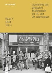 Cover von DDR: Verlage 3, Verbreitender Buchhandel und Bibliotheken