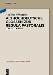 Cover von Althochdeutsche Glossen zur Regula pastoralis