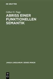 Cover von Abriß einer funktionellen Semantik