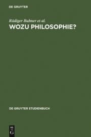 Cover von Wozu Philosophie?