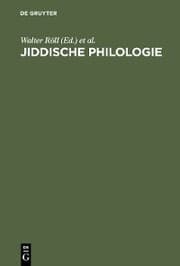 Cover von Jiddische Philologie