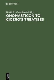 Cover von Onomasticon to Cicero's Treatises