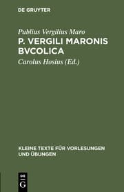 Cover von P. Vergilis Maronis Bvcolica