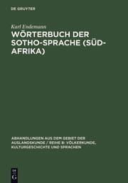 Cover von Wörterbuch der Sotho-Sprache (Süd-Afrika)