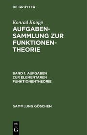 Cover von Aufgaben zur elementaren Funktionentheorie