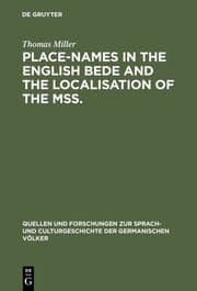 Cover von Place-names in the English Bede and the localisation of the mss.