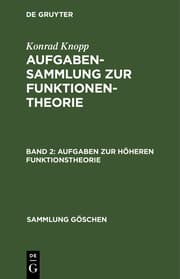Cover von Aufgabensammlung zur Funktionentheorie: 2