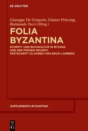 Cover von Folia Byzantina