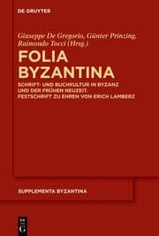 Cover von Folia Byzantina