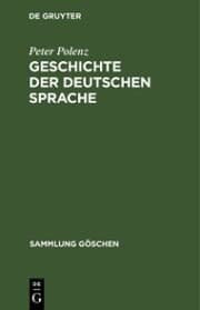 Cover von Geschichte der deutschen Sprache