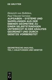 Cover von Geometrische Analysis, Teil 1: Anleitungen und Gesetze