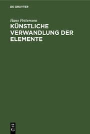 Cover von Künstliche Verwandlung der Elemente
