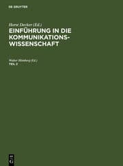 Cover von Einführung in die Kommunikationswissenschaft. Teil 2