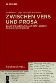 Cover von Zwischen Vers und Prosa