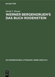 Cover von Werner Bergengruen's Das Buch Rodenstein