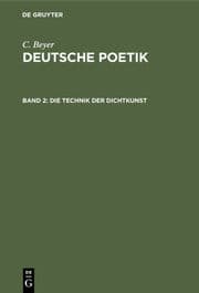 Cover von Die Technik der Dichtkunst